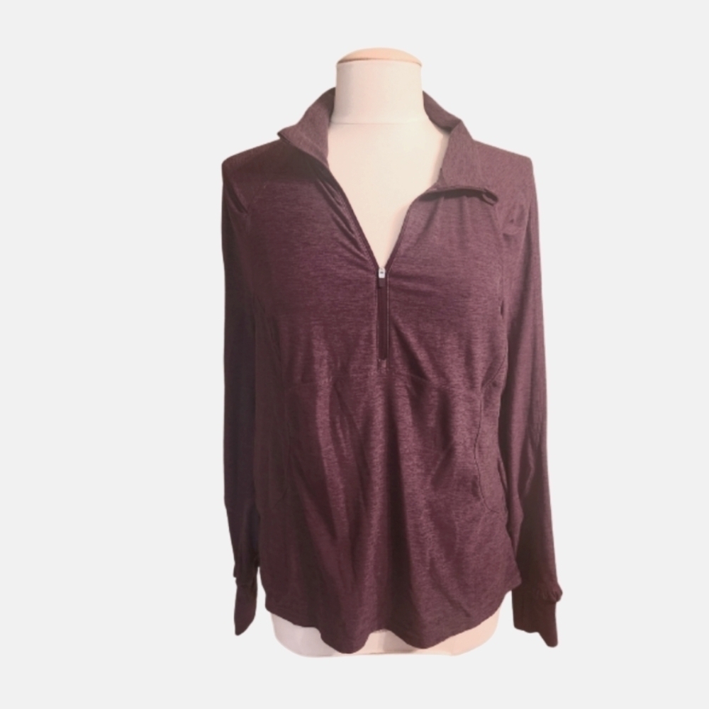 Avia Purple Half Zip Athletic Sweater